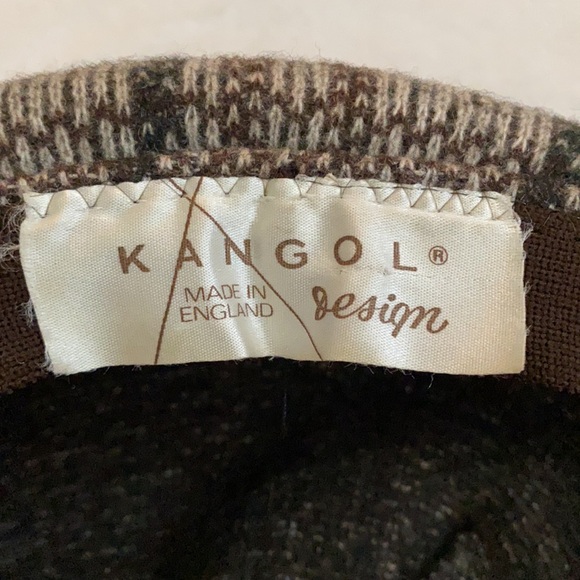 {VTG} Kangol Design | Four Panel Wool Blend Tweed Plaid Hat Cap Made in England - Picture 12 of 16